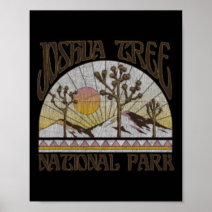 Affiche Vintage Parc national de Joshua Tree Rétro Extérie