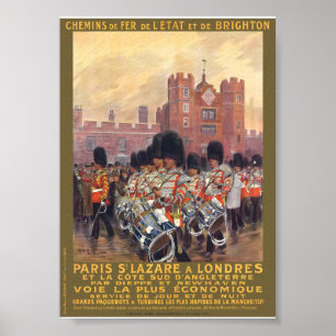 Affiche vintage Paris à Londres 1914