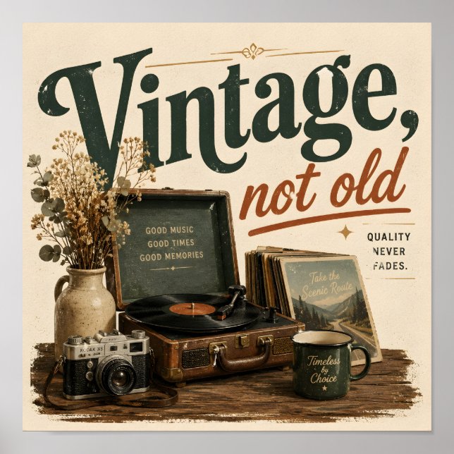 Affiche Vintage pas vieux (Devant)