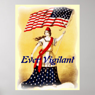 Affiche Vintage patriotique "toujours virulente"