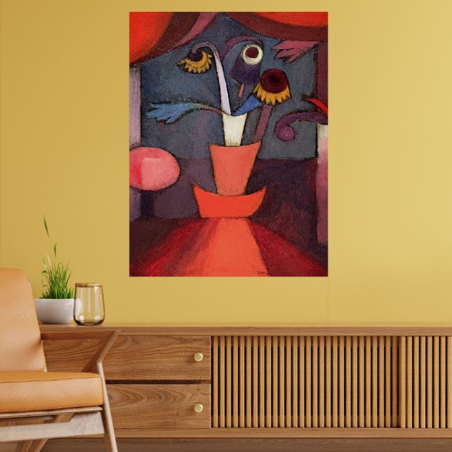 Affiche vintage Paul Klee - Fleur abstraite (Salon 2)