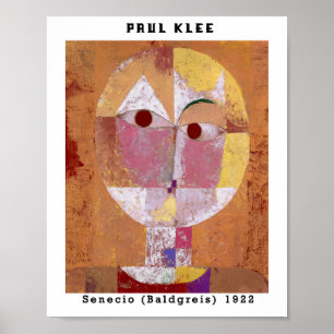 Affiche Vintage Paul Klee Visage Art Abstrait Bauhaus