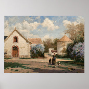 Affiche Vintage Pays Antique Cottage