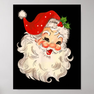 Affiche Vintage Père Noël Face Noël Noël Noël Noël Noël Pè
