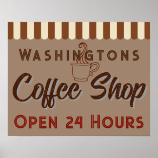 Affiche Vintage personnalisée de la boutique de ca