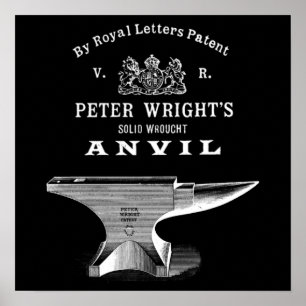 Affiche Vintage Peter Wright Anvil Blacksmithing