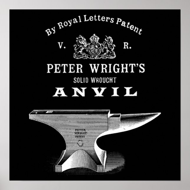 Affiche Vintage Peter Wright Anvil Blacksmithing (Devant)