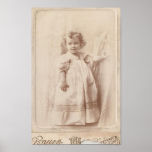 Affiche Vintage petite fille