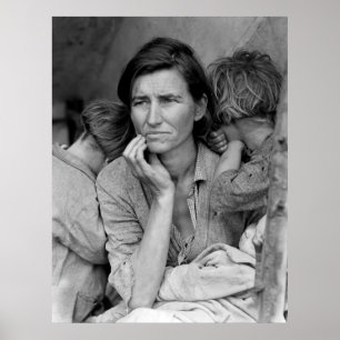 Affiche Vintage Photograph of Migrant Mother