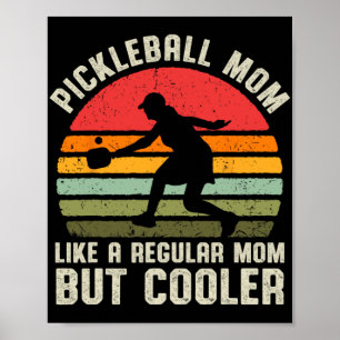 Affiche Vintage Pickleball Maman Vie Pickball Ball Pour Fe