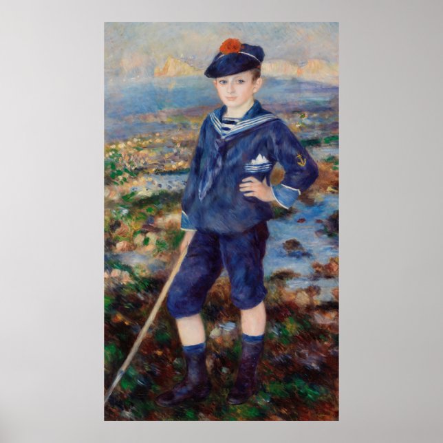 Affiche Vintage Pierre Auguste Renoir Garçon Marin (Devant)