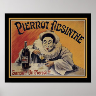 Affiche Vintage Pierrot-Absinthe