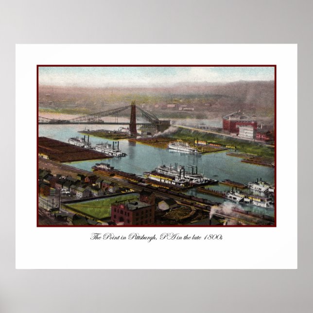 Affiche Vintage Pittsburgh 1800s Imprimer (Devant)