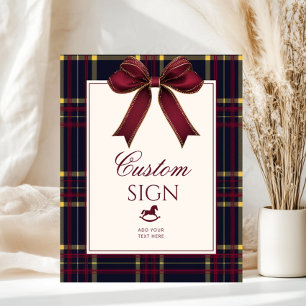 Affiche Vintage Polo Rocking Horse Vin rouge Plaid Custom