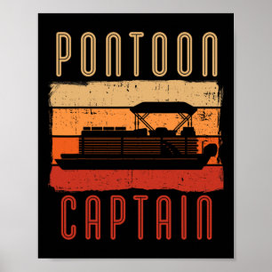 Affiche Vintage Ponton Capitaine Bateau Bateau Bateau Bate