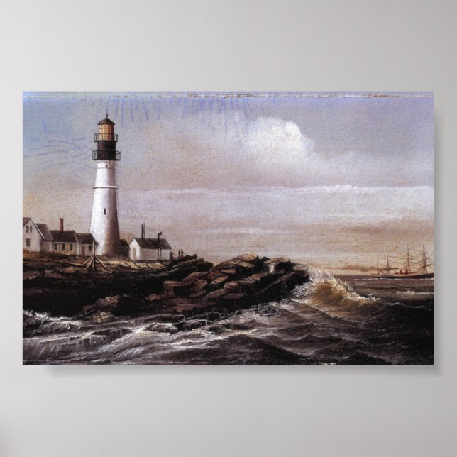 Affiche Vintage Portland Headlight Maine William Walker (Devant)