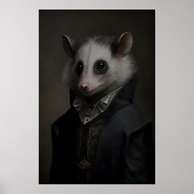 Affiche Vintage Possum Gothique, Impression d'art  (Devant)