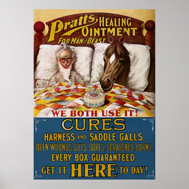 Affiche Vintage Pratts Healing Ointment Advertisement Art (Devant)
