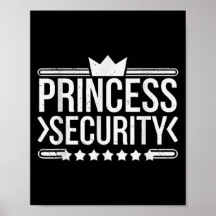 Affiche Vintage Princess Security Boys Brother Anniversair