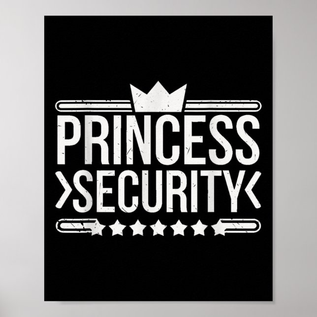 Affiche Vintage Princess Security Boys Brother Anniversair (Devant)
