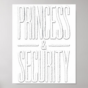 Affiche Vintage Princess Security Team Papa & Maman Fa