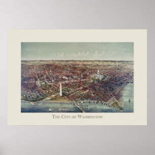 Affiche Vintage Print of Washington, D.C.