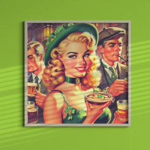 Affiche Vintage Pub Irish Girl