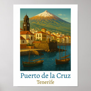 Affiche Vintage Puerto de la Cruz Tenerife