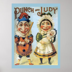 Affiche Vintage Punch et Judy