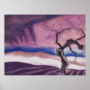 Affiche Vintage Purple Goth Aesthetic Painting
