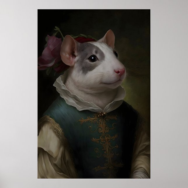Affiche Vintage Rat Gothique, Impression d'Art, Ma (Devant)
