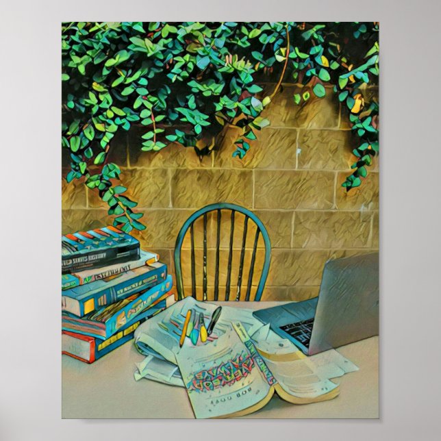 Affiche Vintage reading artwork (Devant)