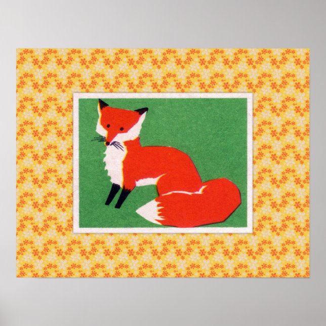 Affiche Vintage Red Fox Print (Devant)