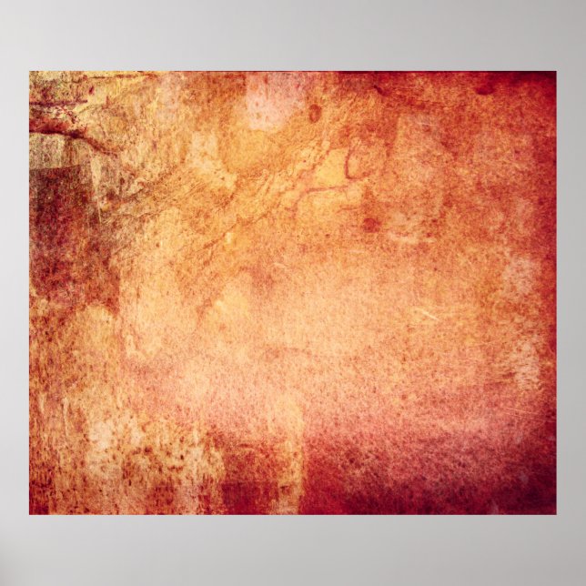 Affiche Vintage red yellow orange retro (Devant)