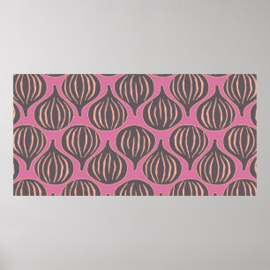 Affiche vintage répéter sans couture motif avec figues.