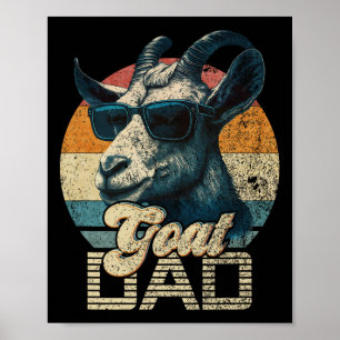 Affiche Vintage Retro Chèvre Papa Meilleur Chèvre Daddy Da