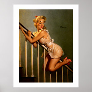 Affiche Vintage Retro Classic Pin Up Girl