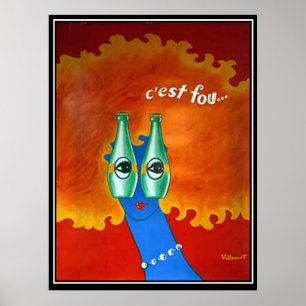 Affiche vintage rétro funky