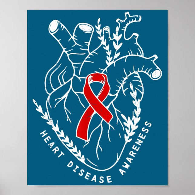 Affiche Vintage Retro Heart Disease Awareness Funny  (Devant)