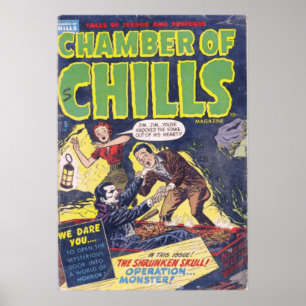 Affiche Vintage Retro Horror Comic Chamber Of Chills No5