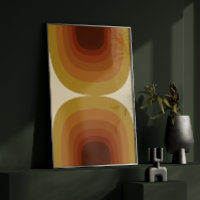 Vintage Retro les années 70 Terre géométrique Rain