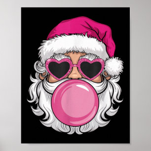 Affiche Vintage Retro Père Noël Christmas Bubble Gum Nk Su