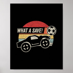 Affiche Vintage Retro Quelle économie ! Voiture de footbal