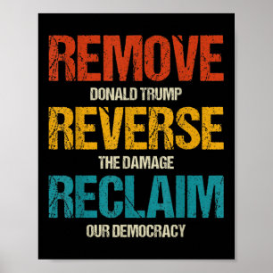 Affiche Vintage Retro Supprimer Reverse Retirer Proclamati