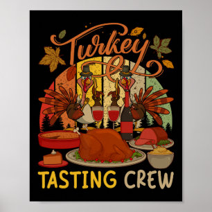 Affiche Vintage Retro Turquie Dégustation Équipage Thanksg