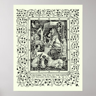 Affiche Vintage Reynard Le Renard par Walter Crane