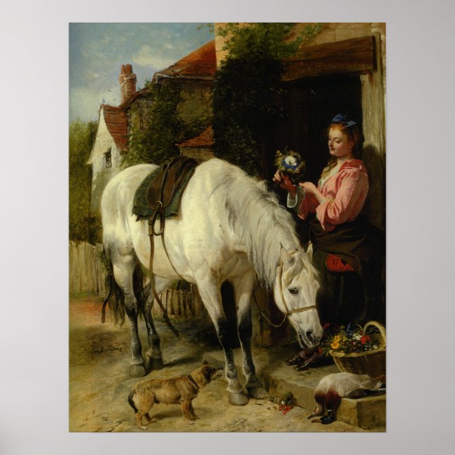 Affiche Vintage Richard Ansdell La fille des jardiniers (Devant)