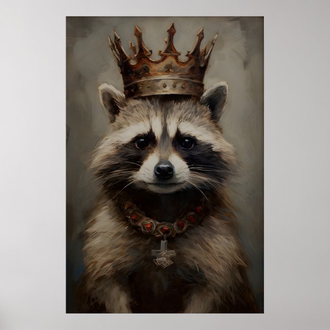 Affiche vintage Roi Raton laveur gothique, Affiche (Devant)