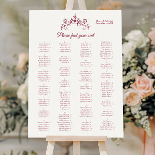 Affiche Vintage Romance Bourgogne Siège Alphabétique