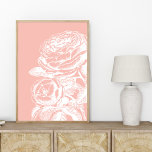 Affiche Vintage rose Flower Art Joli Botanique<br><div class="desc">Vintage rose Flower Art Joli Poster Botanique</div>